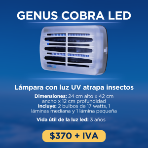GENUS COBRA LED Lámpara con luz UV atrapa insectos
