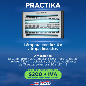 PRACTIKA Lámpara con luz UV atrapa