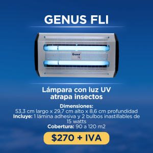 GENUS FLI Lámpara con luz UV atrapa insectos