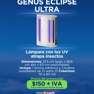 GENUS ECLIPSE ULTRA Lámpara con luz UV atrapa insectos
