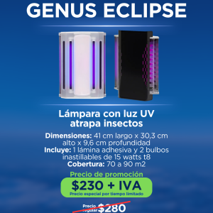 GENUS ECLIPSE Lámpara con luz UV atrapa insectos