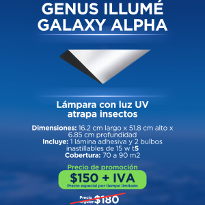 GENUS ILLUMÉ GALAXY ALPHA Lámpara con luz UV atrapa insectos