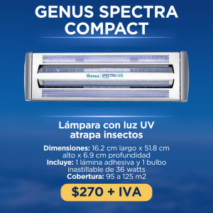 GENUS SPECTRA COMPACT Lámpara con luz UV atrapa insectos